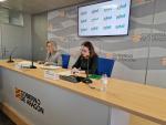 La gerente del SALUD, Ana Castillo, y la directora de Atención Hospitalaria del SALUD, Sara Guillen, en la rueda de prensa