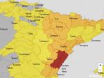 Avisos por vientos en Aragón para el sábado 14 de febrero.