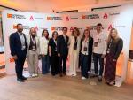 Las delegaciones aragonesa y belga en el Día Mundial de la tapa en Bruselas.