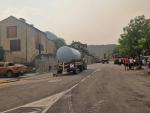 Las carreteras de la zona afectada por el incendio de Riglos quedarán exclusivamente para uso de los medios que trabajan en la extinción del mismo