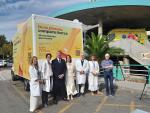 La unidad móvil de donación de plasma se instala, por primera vez, en el Hospital Clínico Universitario de Zaragoza