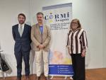 El director general de Familia, David Sainz; el presidente de CERMI Aragón, Jesús Carlos Laiglesia y la directora del IAM, Inmaculada de Francisco