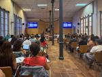 Asistentes a la jornada de COFOs en el CP Juan de Lanuza, en Zaragoza