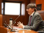 El director general de Servicios Jurídicos, Juan Pérez Mas, en su comparecencia este lunes en comisión en las Cortes de Aragón