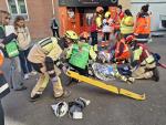 Simulacro de accidente tráfico en II Feria de la Salud Monegros Centro