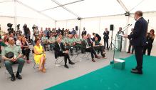 Lambán asiste al acto de inicio de obras de la comandancia de la Guardia Civil