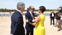 Lambán asiste al acto de inicio de obras de la comandancia de la Guardia Civil