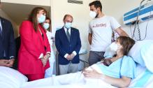 El Presidente de Aragón visita el Hospital de Barbastro