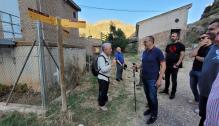 El consejero de Educación, Cultura y Deporte del Gobierno de Aragón, Felipe Faci, en el Parque Cultural del Río Martín