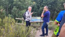 El consejero de Educación, Cultura y Deporte del Gobierno de Aragón, Felipe Faci, en el Parque Cultural del Río Martín