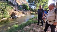 El consejero de Educación, Cultura y Deporte del Gobierno de Aragón, Felipe Faci, en el Parque Cultural del Río Martín