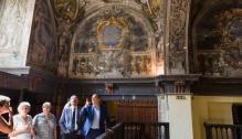 Javier Lambán visita la iglesia de la Mantería