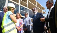 Lambán visita las obras del centro de mayores de Mequinenza