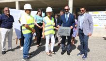 Lambán visita las obras del centro de mayores de Mequinenza