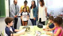 El Presidente de Aragón inaugura el curso escolar en el colegio Cervantes de Ejea