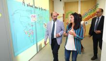 El Presidente de Aragón inaugura el curso escolar en el colegio Cervantes de Ejea