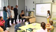 El Presidente de Aragón inaugura el curso escolar en el colegio Cervantes de Ejea