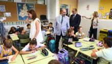 El Presidente de Aragón inaugura el curso escolar en el colegio Cervantes de Ejea