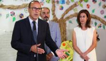 El Presidente de Aragón inaugura el curso escolar en el colegio Cervantes de Ejea