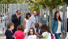 El Presidente de Aragón inaugura el curso escolar en el colegio Cervantes de Ejea