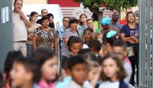 El Presidente de Aragón inaugura el curso escolar en el colegio Cervantes de Ejea