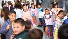 El Presidente de Aragón inaugura el curso escolar en el colegio Cervantes de Ejea