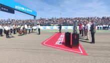 Mayte Pérez, en el Gran Premio de Aragón de motociclismo, en el circuito de Motorland