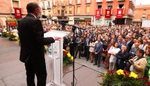 Lambán asiste a la fiesta de la vendimia de Cariñena