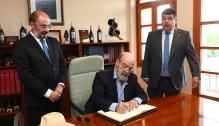 Lambán asiste a la fiesta de la vendimia de Cariñena
