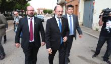 Lambán asiste a la fiesta de la vendimia de Cariñena