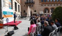 Lambán inaugura la exposición "40 años Creciendo en la provincia de Teruel