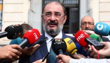 Lambán inaugura la exposición "40 años Creciendo en la provincia de Teruel