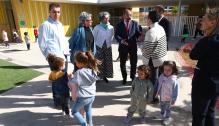 El Presidente de Aragón visita las instalaciones del CEIP María Zambrano