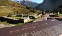 Lambán visita el yacimiento arqueológico del Hospital de Santa Cristina de Somport