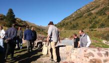 Lambán visita el yacimiento arqueológico del Hospital de Santa Cristina de Somport