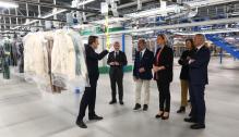 Lambán visita la Plataforma Europa de INDITEX y su nueva ampliación
