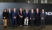 Lambán visita la Plataforma Europa de INDITEX y su nueva ampliación