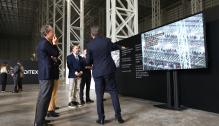 Lambán visita la Plataforma Europa de INDITEX y su nueva ampliación