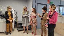 Marta Gastón en la inauguración de Levprot Bioscience en Calatayud