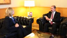 El Presidente de Aragón se encuentra con la ministra Nadia Calviño