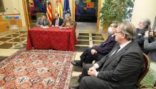 Firma de las escrituras de cesión del inmueble del Centro Aragonés de Barcelona