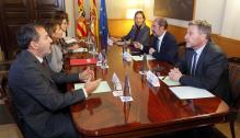 Reunión de trabajo del Gobierno de Aragón y el Ministerio de Transportes, Movilidad y Agenda Urbana