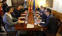 Lambán mantiene un encuentro con responsables de la empresa Scanmetals