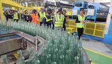 Lambán visita la empresa Verallia Spain