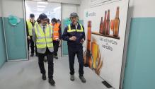 Lambán visita la empresa Verallia Spain