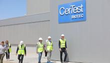 Javier Lambán visita las obras de ampliación de Certest Biotec