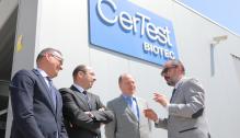 Javier Lambán visita las obras de ampliación de Certest Biotec