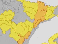 Avisos por nieve en Aragón.