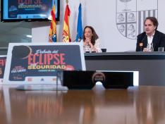 Los consejeros Susín y Bermúdez de Castro, en la rueda de prensa