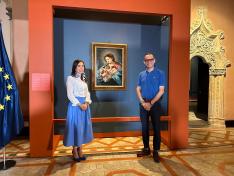 El director general de Cultura y la presidenta de las Cortes de Aragón han presentado la nueva obra invitada de la exposición 'Goya, del Museo al Palacio'.